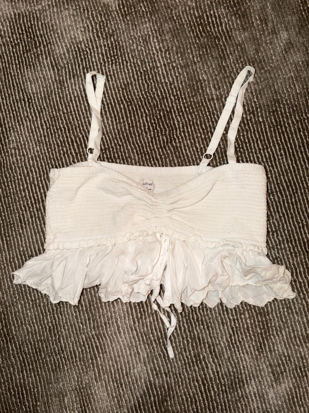 Wilfred Cream Ruffle-Trim Top